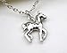 Shiny Silver Prancing Horse Lover American Pony Necklace Jewelry Gift for Girl Teen Kid Children Woman
