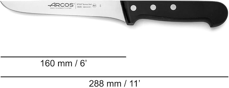 Faca de desossar universal Nitrum POM Preto 160 mm