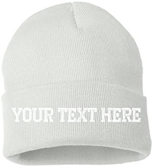 UPCustom Create &amp; Customize Your Own Beanie with Embroidery (White)