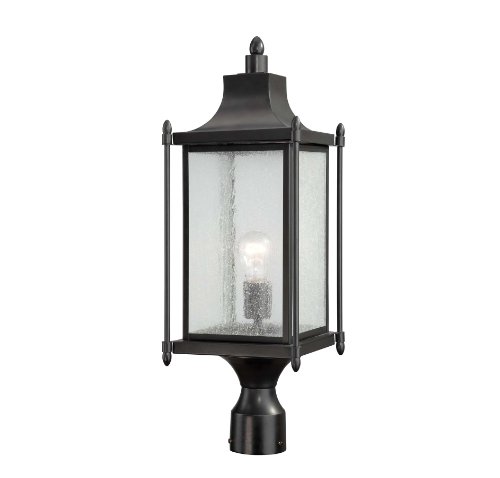 Savoy House 5-3454-BK Dunnmore Post Mount Lantern, Black Finish