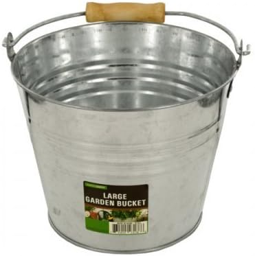 Garden Depot Large Metal Garden Bucket - Pack of 4