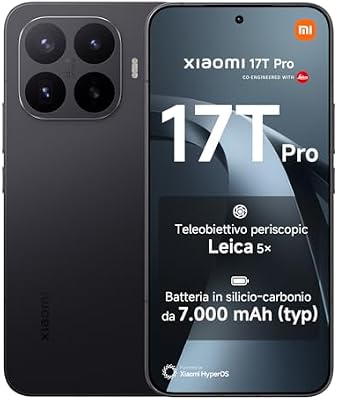 17T Pro, Smartphone 12+512GB, Black, Teleobiettivo Leica 5x