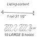 Fasthomegoods Stainless Steel Gourmet Kitchen Wall Rail with 10 Large S Hooks
