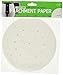 GoWISE USA GWA0005 Perforated Parchment Non-Stick Liners for Air Fryers, Steaming, Dumplings-100 Pcs, 7.5 Inches, White