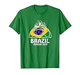 Brazil Team Russia 2018 World Soccer T-Shirt cup fan jersey