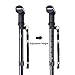 LED Light Walking Stick Comfortable Plastic Handle Adjustable Folding Cane Walking Stick with Carrying Case (Black)