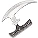 Timber Wolf Reaper Urban Ulu With Sheath - Stainless Steel Blade, Full Tang, Wooden Handle Scales - Length 4 3/4