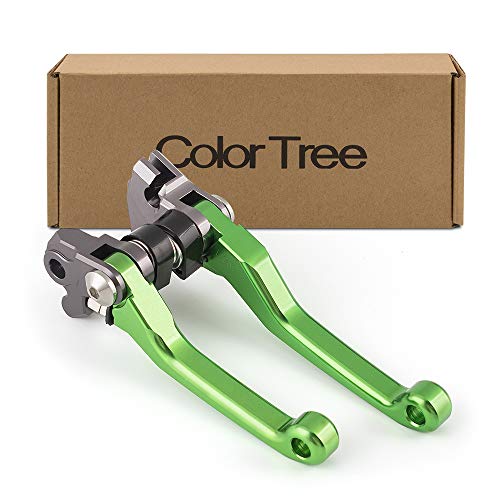 color tree CNC Aluminum Dirt Bike Pivot Brake Clutch Lever Set for KAWASAKI KX65 2000-2016, KX85 2001-2016,KX125 2000-2005,KX250 2000-2004