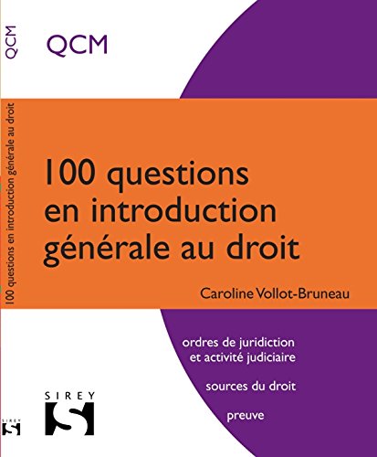 100 questions en introduction générale au droit