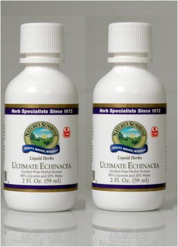 Naturessunshine Ultimate Echinacea Immune Sysytem Support Alcohol Free Herbal Extract 2 fl.oz (Pack of 2)