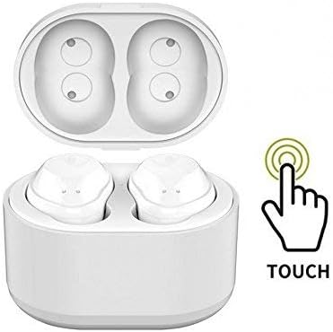 Bluetooth Earbuds True Wireless Headphones Touch Control TWS Ear Buds with Charging case Waterproof Stereo Noise Cancelling Headset with Microphone for Apple iPhone Samsung Google Pixel Phone (White)