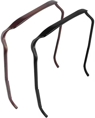 BREEZO 2Pcs Square Headbands Curly Thick Hair Sunglasses Style Black Brown
