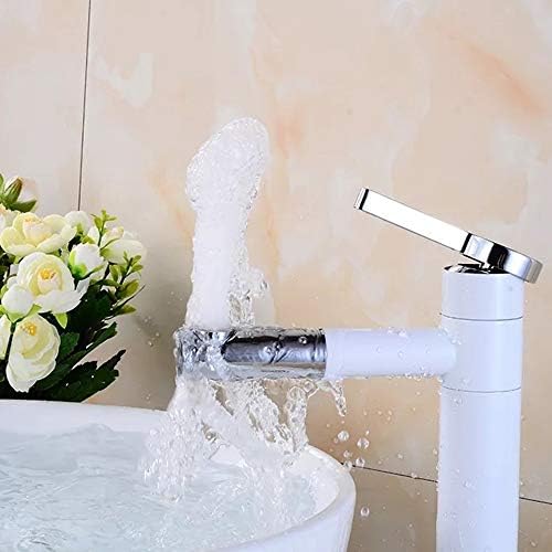 B07vrzp9gs 文房具 オフィス用品 パソコン 周辺機器 スプラッシュ蛇口 なし銅盆地洗面台洗面台シングルコントロールシングルホットとコールド回転ペイント白蛇口 おもちゃ Xinqing 美品 空圧 油圧 配管