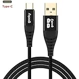 Geeky Rugged Tough Braided Charging Cable (Type C, Black)