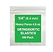 1/4 Inch Orthodontic Elastic Rubber Bands - 100 Pack, Natural, Heavy Force 4.5 oz - Dental Rubber Bands, Teeth Rubber Bands Gap Fixer, Dreadlock Rubber Bands, 1 Elastic Placer for Braces Included