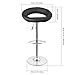 LANGRIA Paris Bar Stools Set with Leatherette Exterior, Adjustable Gas Lift, Chrome Plated Footrest and Base for Bar, Counter or Home (2 PCS, Black)