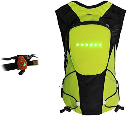 FJY LED Cycling Safety Backpack/Rucksack Reflective Adjustable with Turn Light Signal Display,Wireless Remote Control,for Outdoor Running Hiking Motorcycle & Night Cycling Safety C001