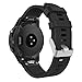 MoKo Band Compatible with Garmin Fenix 7S/Fenix 6S/Fenix 6S Pro/Fenix 5S/Fenix 5S Plus(NOT FIT Fenix 5 5X), Soft Silicone Replacement Watch Band Strap, Black