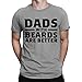 SpiritForged Apparel Dads with Beards are Better Men's T-Shirt, Light Gray Large