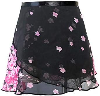 Limiles Girls Chiffon Wrap Ballet Skirt Dance Skate Over Scarf S M L Size (Fl.