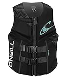 O'Neill Women's Reactor USCG Life Vest, Black/Black/Black,6