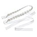Remedios Rhinestone Satin Bridal Sash Belt for Wedding Dress,Off White