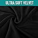 Rose Home Fashion RHF 4 Separate Piece Velvet Recliner Slipcovers, Recliner Chair Cover, Recliner Cover Furniture Protector Elastic Bottom, Recliner Slipcover with Side Pocket (Black-Recliner)