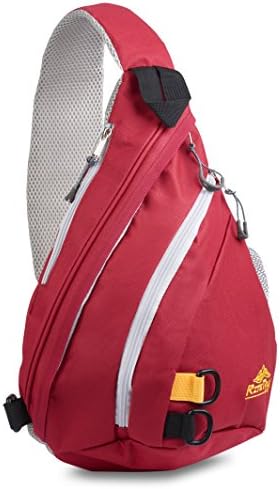 Sling Backpack by RiteTrak Sports - 2017 Edition, Best Lightweight Multi-Use Pack for Travel Hiking Biking or Fitness, One Strap Shoulder or Crossbody Bag (Sun Devil Red)