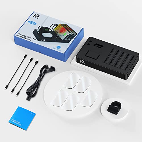 KKM 7 in 1 Charging Station for Multiple Devices, 40W Charging Dock