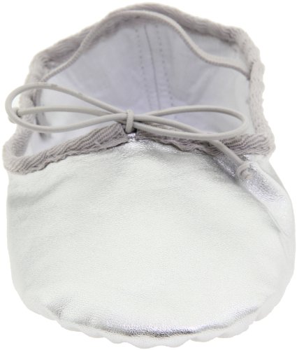 Dance Class Women's B702 Full Sole Metallic Ballet Slipper,Silver,10 M US