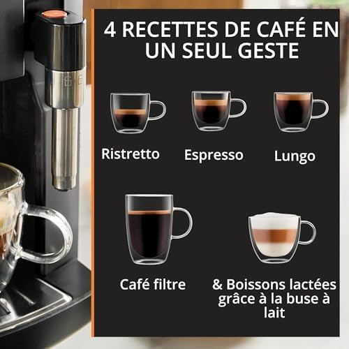 - Harmony - Machine Espresso Automatique Grise - 4 recettes - 15 bars