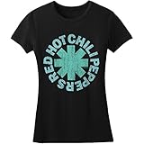 Red Hot Chili Peppers Women's Aqua Asterisk Girls Jr Black