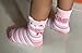 RATIVE Non Skid Anti Slip Cotton Dress Crew Socks With Grips For Baby Infant Toddler Kids Girls (6-12 Months, RG-726727)