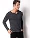 MODCHOK Men's Casual Henley T-Shirts Long Sleeve Slim Fit V Neck Basic Undershirt Tee Tops
