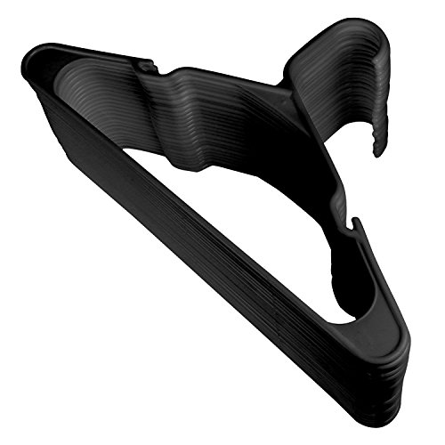 1 Black+Plastic+Standard+Hangers+Notched