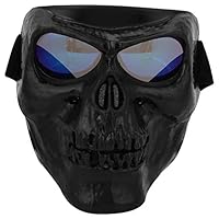 Naroote Goggle Mask, Motorcycle Riding Protective Skeleton Mask Windproof (Black&Multicolor)