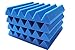 Soundproofing Acoustic Studio Foam - Blue Color - Wedge Style Panels 12”x12”x2” Tiles - 4 Pack