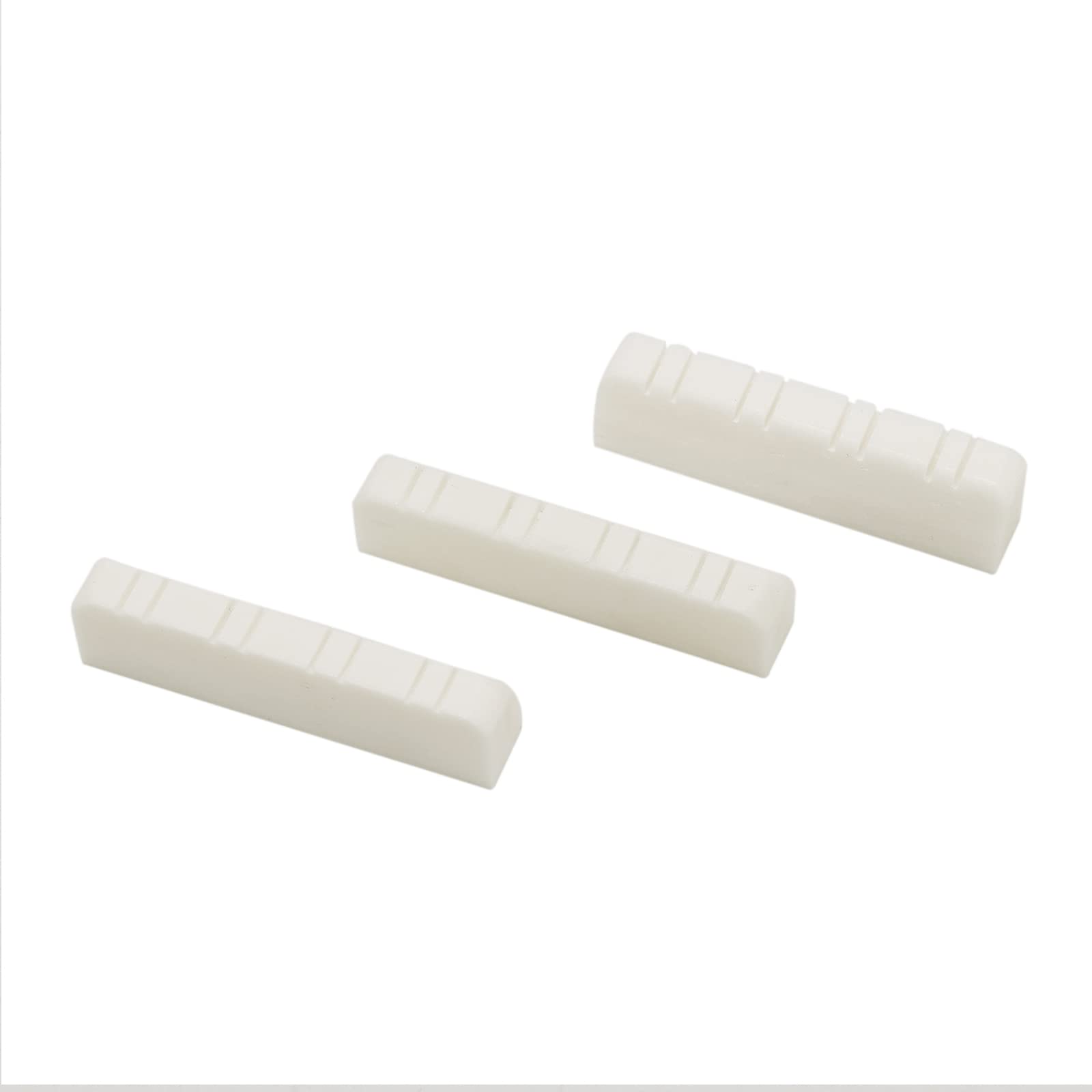 Pxyelec 8 String Mandolin Guitar Bone Slotted Bone Bridge Nut Pack of 3