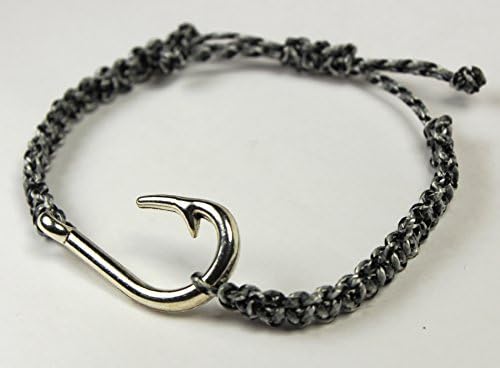 Custom Colored Eagle Claw Fish Hook Hat Pin ,21 colores,Custom Hat Fish Hook Clip For Cap (Bracelet Black White)