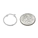 3 Pair Set Sterling Silver 1mm Small Polished Round Thin Unisex Click-Top Hoop Earrings, 12mm, 15mm, 20mm