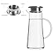 JL JIA LE Glass Pitcher with Lid and Spout - Heat Resistant Pitcher for Hot/Cold Water 1500ml
