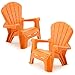 Kids or Toddlers Plastic Chairs 2 Pack Bundle,Use For Indoor,Outdoor, Inside Home,The Garden Lawn,Patio,Beach,Bedroom Versatile and Comfortable Back Support and Armrests Childrens Chairs.5 Colorful Little Tikes Contemporary Colors Make a Perfect Childs Chair. (ORANGE)