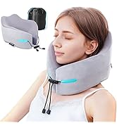 Keepmov Travel Pillows Memory Foam Neck Pillow with Head Support with Breathable-Comfortable Cove...