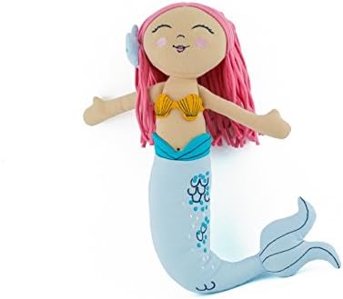 Elly Lu Ella The Mermaid - Soft Stuffed Organic Doll, STEM Toy (15 in)