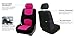 FH GROUP FH-FB050114 Full Set Flat Cloth Car Seat Covers, Pink / Black - Fit Most Car, Truck, Suv, or Van