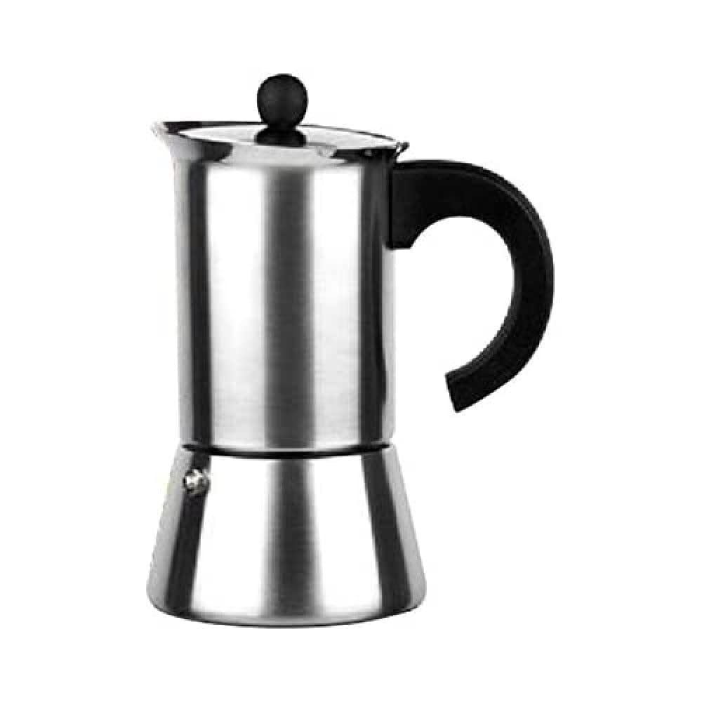 IBILI Express Moka Pot, 6 Cups, 280 ml, Stainless Steel, Suitable for Induction Hobs
