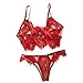 FAPIZI ♥ Lingerie ♥ Women Lingerie Lace Dress Babydoll Underwear Nightwear Sleepwear G-string (M, Red)