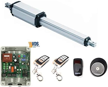 VDS Motor Kit PM400 220 Volts - Electromechanical and Reversible for Automatic Swing Doors/Gates, Primary Control Unit and 2 Remote Controls - Rolling Code