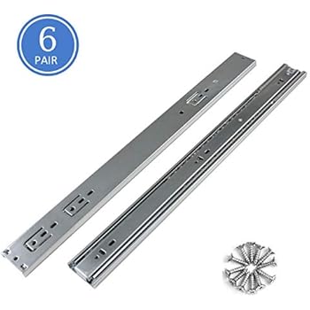 20 Inch 6 Pairs Soft Close Side Mount Ball Bearing Drawer Slides