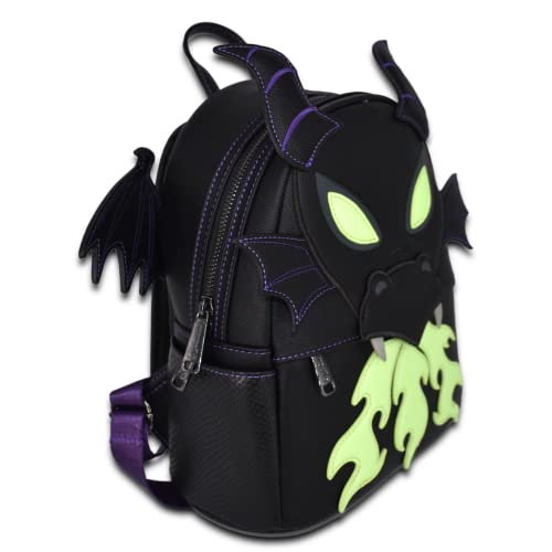 Loungefly GT Exclusive Disney Villains Maleficent Dragon Glow in the